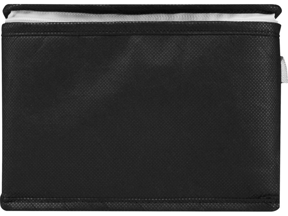 Spectrum нетканая сумка-холодильник, 4 л, на 6 банок, из переработанных материалов, сплошной черный