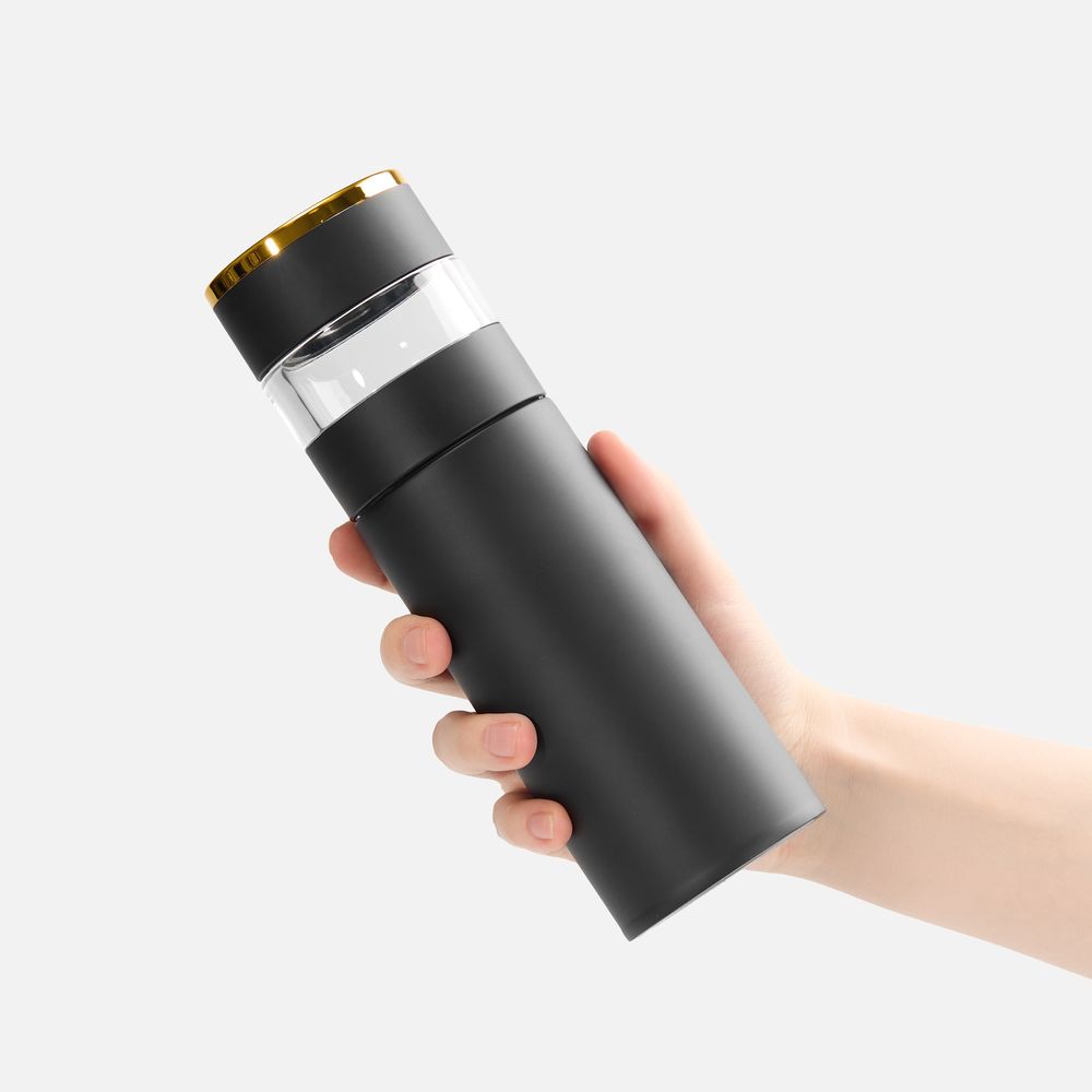 Смарт-бутылка с инфьюзером Thermory, черная