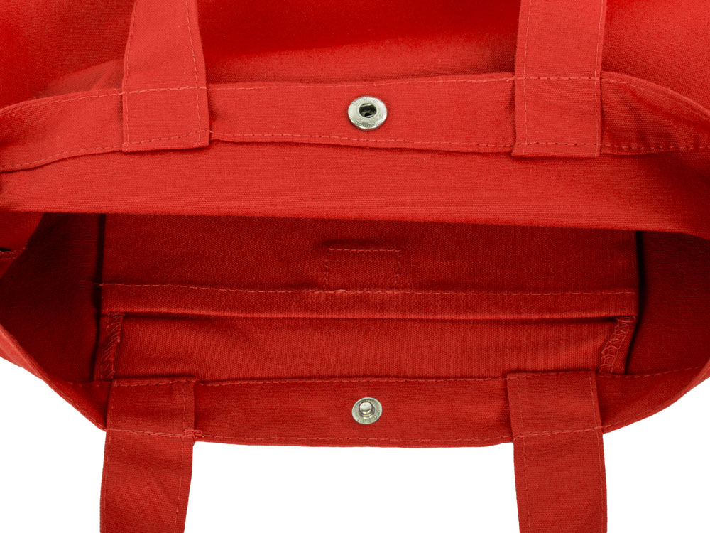 Сумка Helfer из хлопка на кнопке с регулирующейся лямкой, красный Сумка Helfer из хлопка на кнопке с регулирующейся лямкой, красный