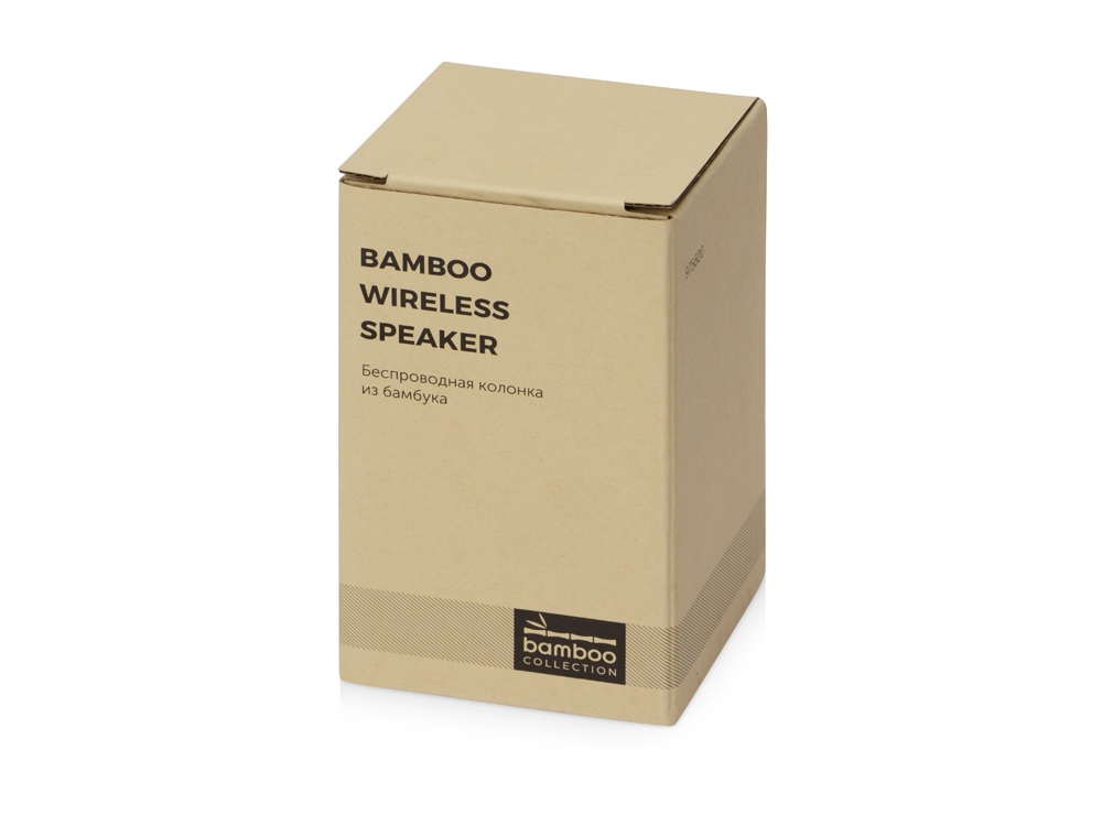 Портативная колонка из бамбука Bongo, натуральный (Р) Портативная колонка из бамбука Bongo, натуральный (Р)