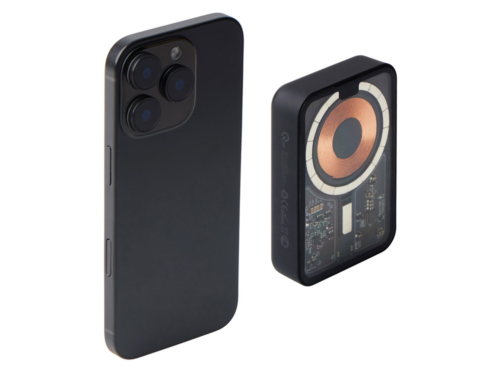 Беспроводной магнитный внешний аккумулятор с QC\PD MagnifIQ, 10000 мАч, 15 Вт, черный