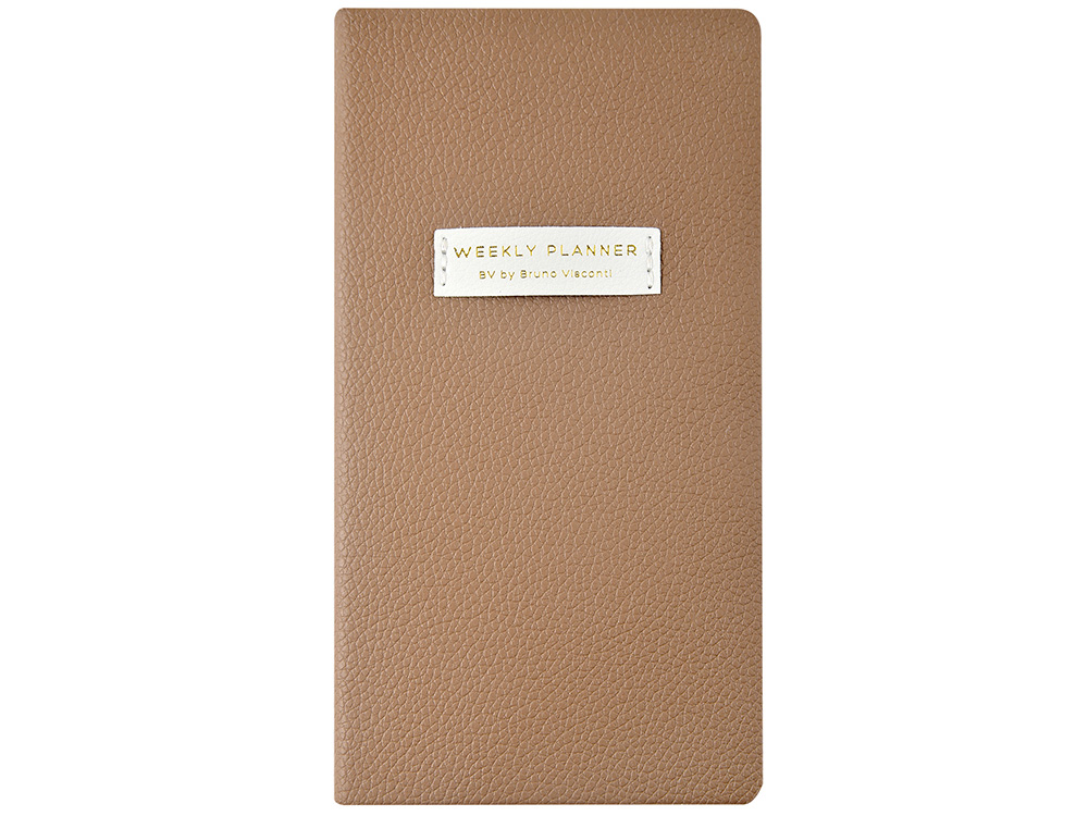 Еженедельник недатированный А6 Total beige с нашивкой, бежевый Еженедельник недатированный А6 Total beige с нашивкой, бежевый