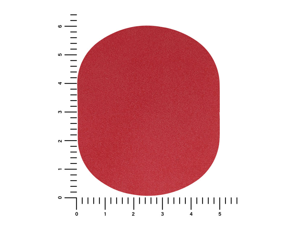 ПАТЧ ОВАЛ nubuk (красный) 6,0 х 5,0 см