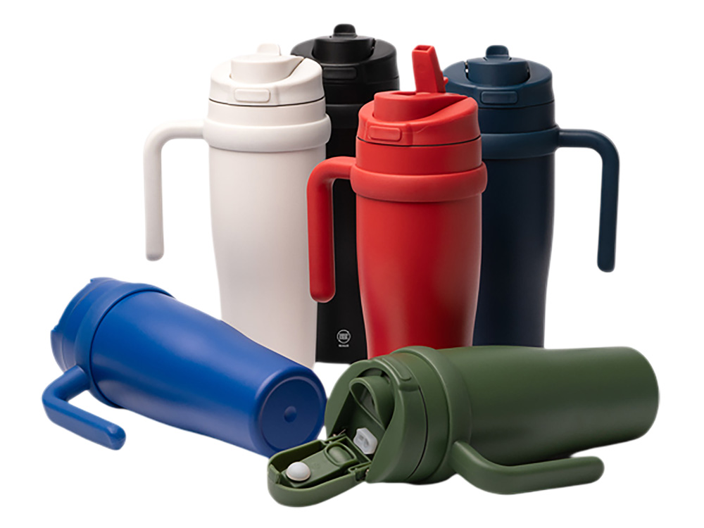 Термокружка KALAM/КАЛАМ с двойными стенками, черный