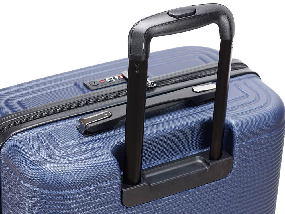 Чемодан TORBER Onego, синий, ABS-пластик, 69,5 х 46 х 26 см, 69 л