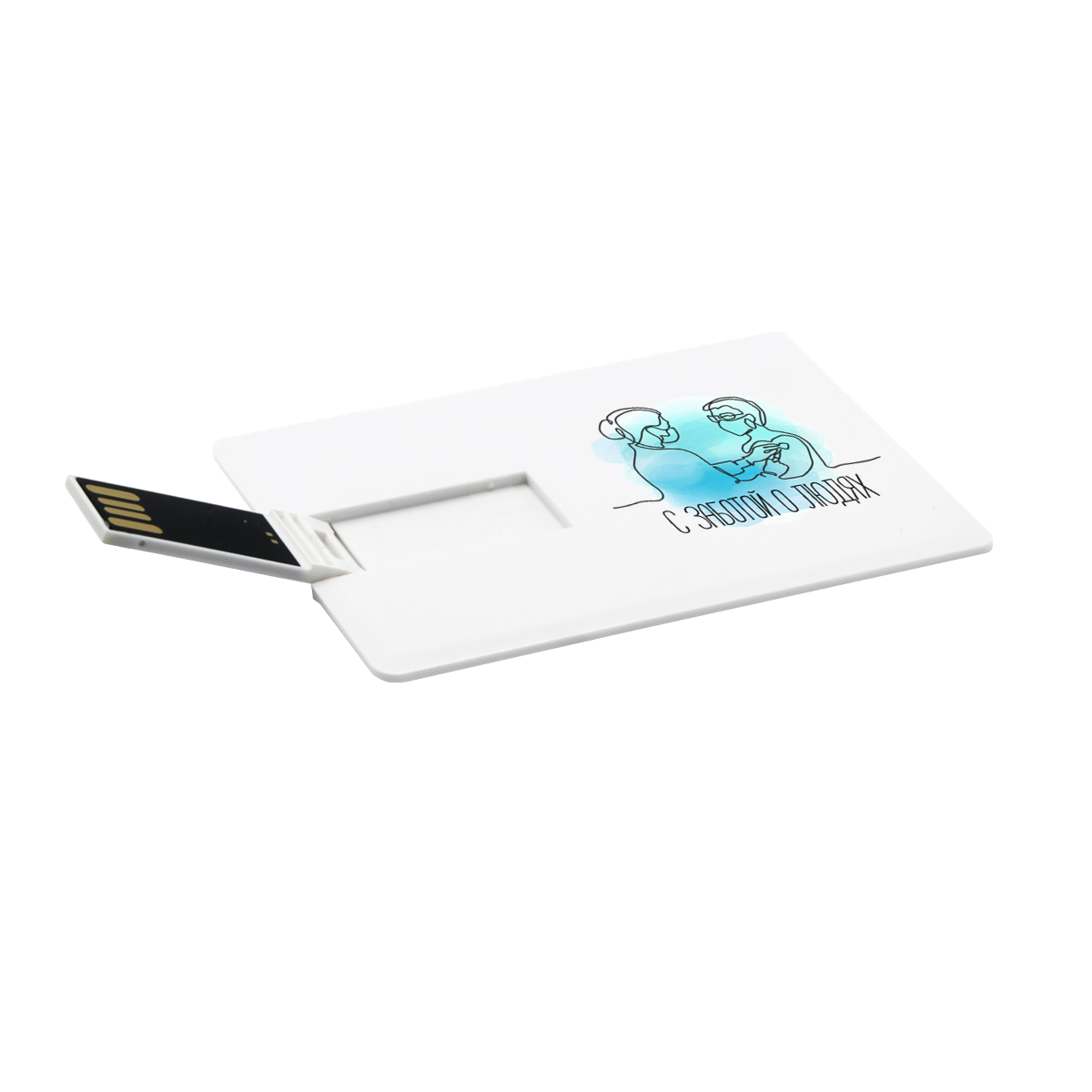 Флешка Card 16 Гб, белая