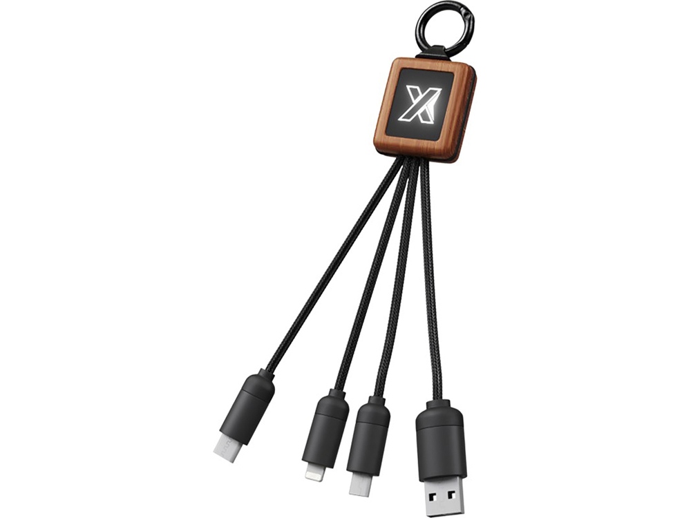 Простой в использовании кабель SCX.design C19 на основе дерева, черный