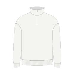 Толстовка на молнии унисекс FLOW, белая (теплый оттенок), размер 3XL/4XL