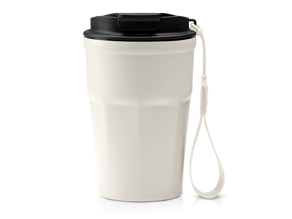 Термокружка KEURY из нержавеющей стали с двойными стенками и ручкой с керамической слоем, белый