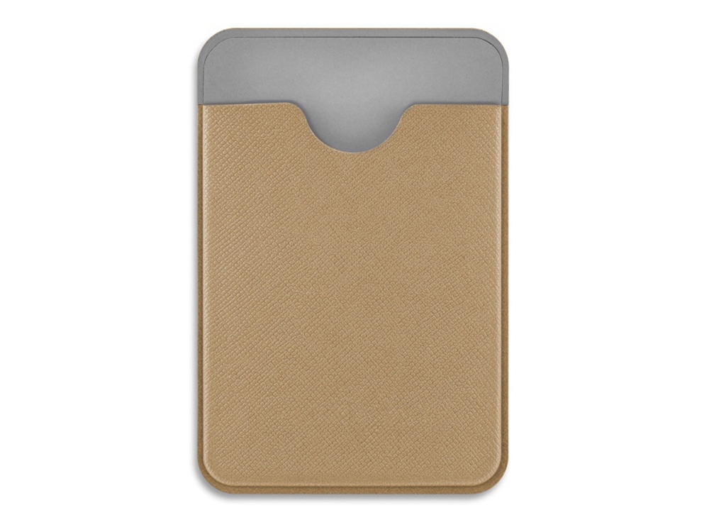 Чехол-картхолдер Favor на клеевой основе на телефон для пластиковых карт и и карт доступа, бежевый