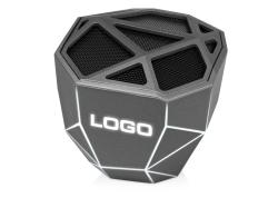 Портативная колонка Geo, мокрый асфальт + белая подсветка Портативная колонка Geo, мокрый асфальт + белая подсветка