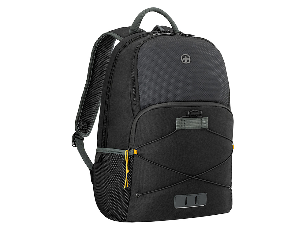 Рюкзак WENGER Trayl 15.6, чёрный, переработанный ПЭТ, 34 x 20 x 45 см, 22 л.