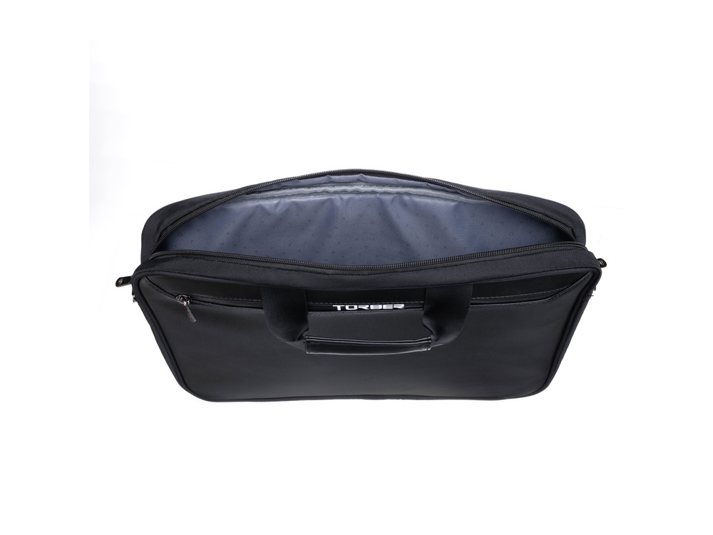 Сумка для ноутбука TORBER VOYAGE 15.6'', черный, нейлон/микрофибра, 43 х 5 х 29 см, 6л