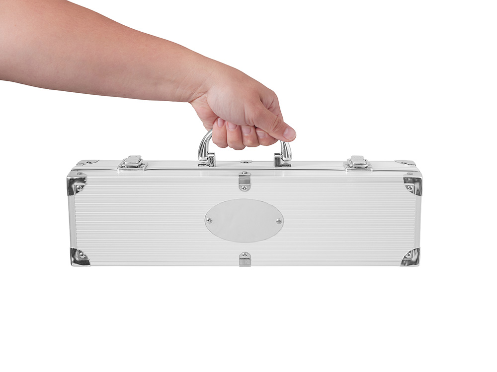 Набор для барбекю в кейсе: лопатка, щипцы, вилка Salvy