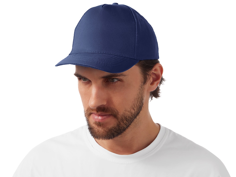 Бейсболка Poly 5-ти панельная 120гр, темно-синий