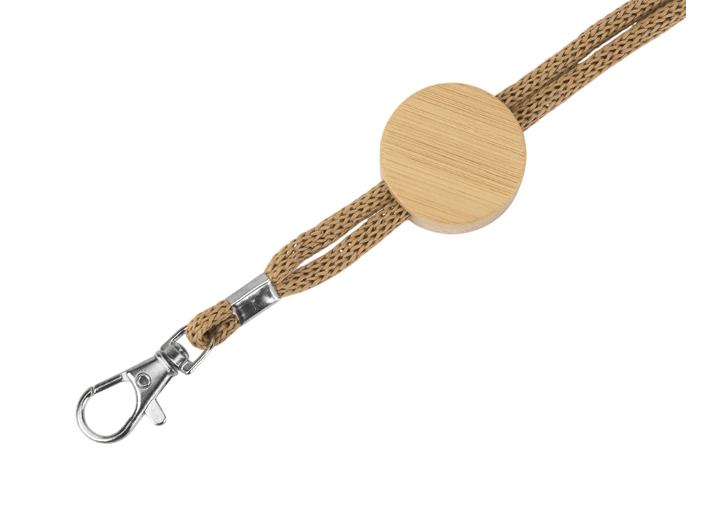 Ланъярд из бумаги с бамбуковой плашкой Franklinia, натуральный