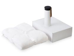 Подарочный набор с пледом, термосом Cozy hygge 2.0, белый