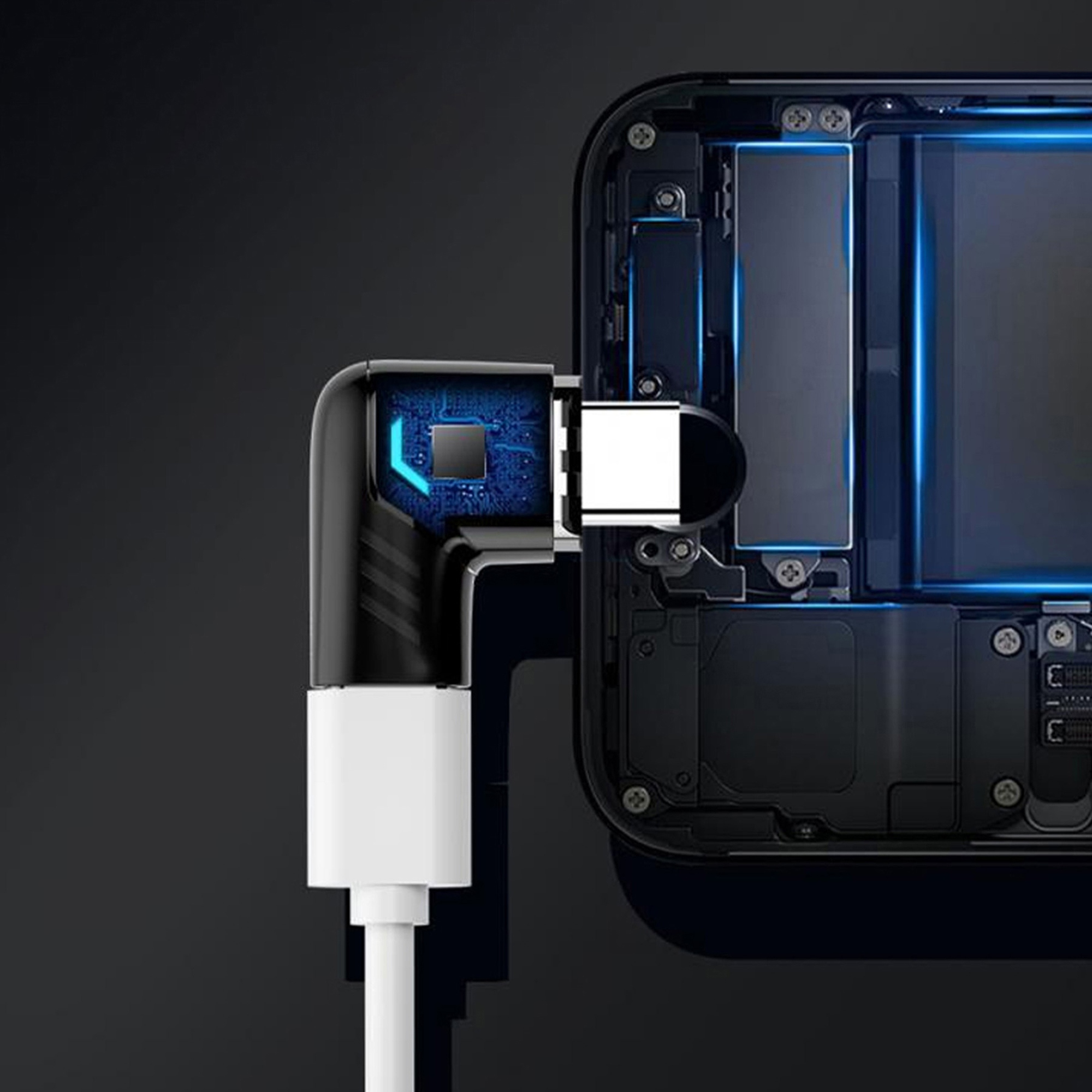 Адаптер USB-С - USB-C, магнитный, белый, Deppa