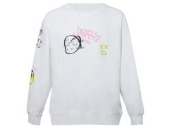 Свитшот оверсайз с рукавом реглан Belgrade, унисекс, белый, ДТФ текстиль Свитшот оверсайз с рукавом реглан Belgrade, унисекс, белый, ДТФ текстиль