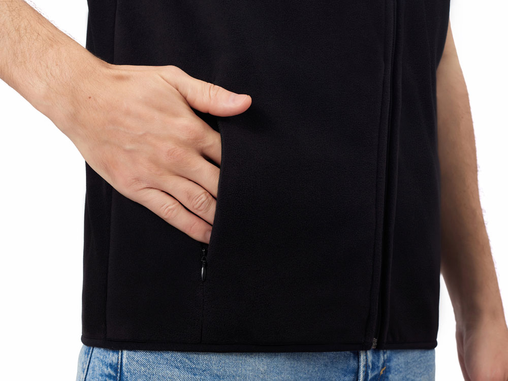 Жилет флисовый Trondheim унисекс, черный