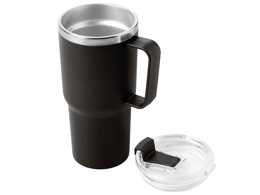 Термокружка KENCHER с двойными стенками из нержавеющей стали 304 и полипропилена, черный