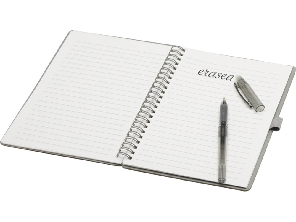 Slate многоразовый набор из блокнота в мягкой обложке и ручки - Серый