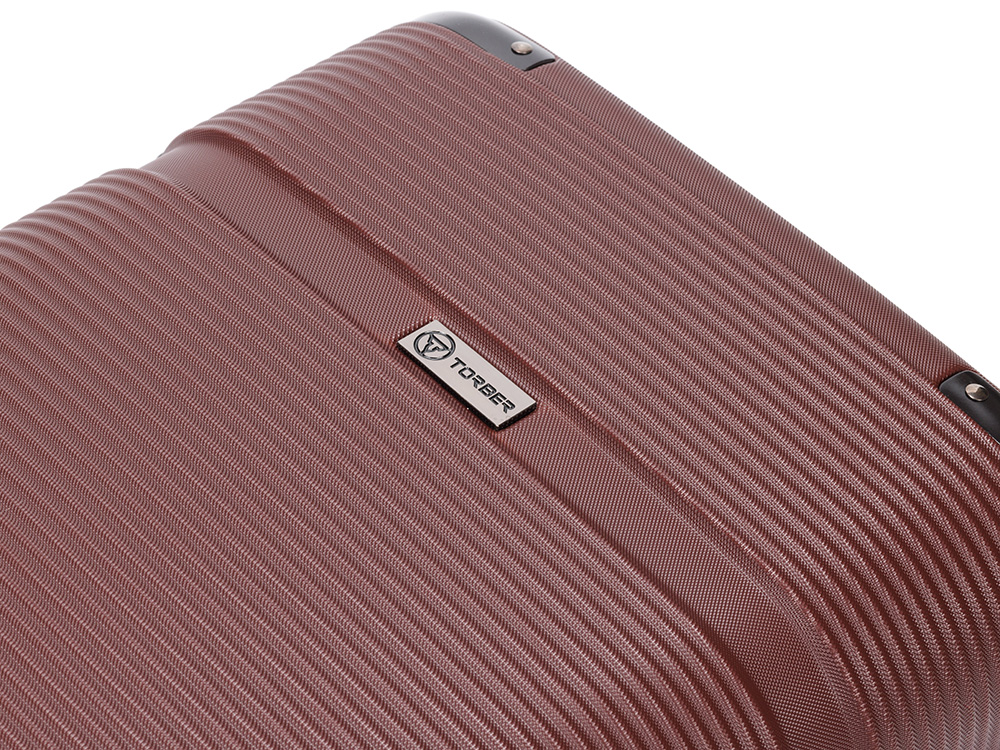 Чемодан TORBER Onego, бордовый, ABS-пластик, 59,5 х 39,5 х 24 см, 46 л