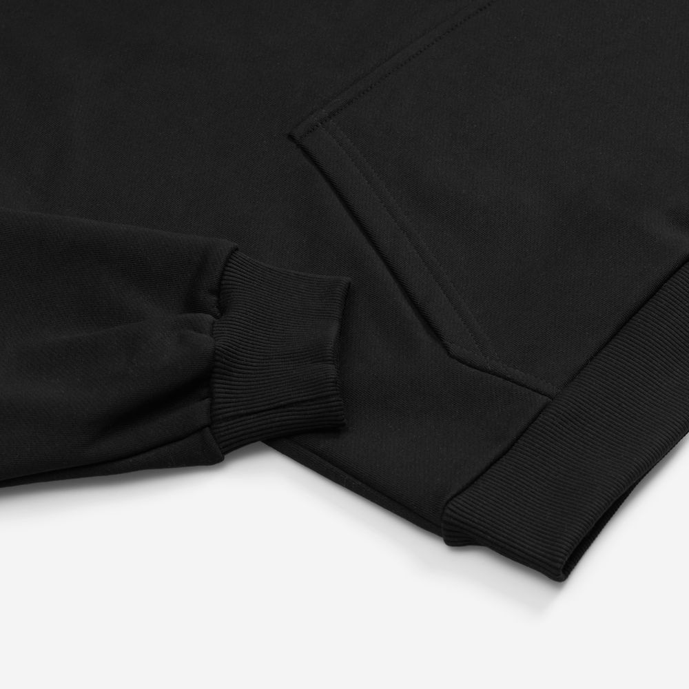 Худи унисекс оверсайз Songo, черное Худи унисекс оверсайз Songo, черное