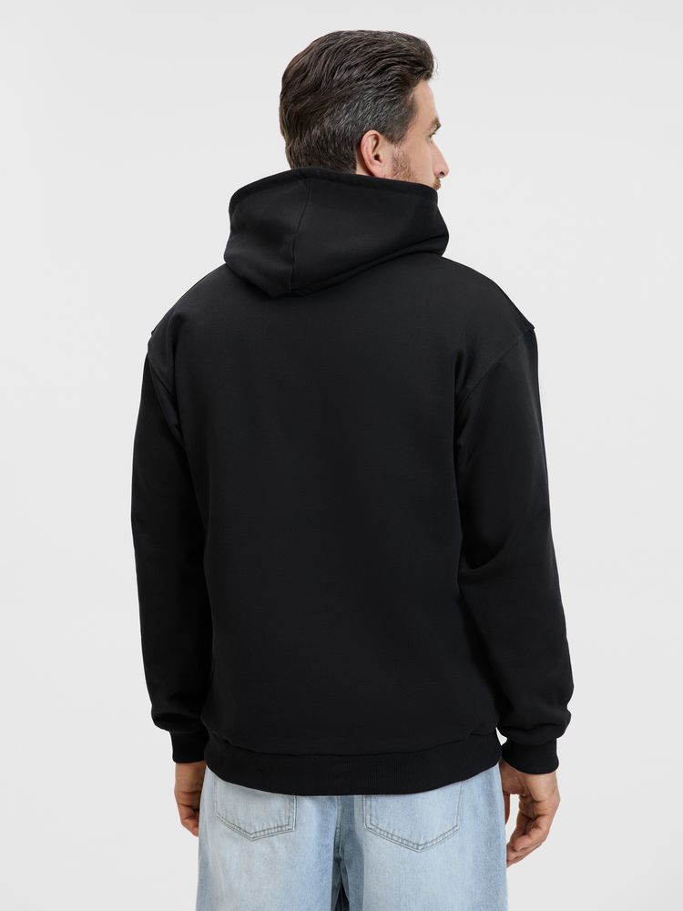 Худи унисекс оверсайз Songo, черное Худи унисекс оверсайз Songo, черное