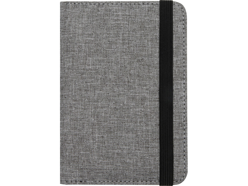 Ross Держатель паспорта с RFID-защитой из переработанного PET-пластика, сертифицированного согласно GRS - Серый яркий Ross Держатель паспорта с RFID-защитой из переработанного PET-пластика, сертифицированного согласно GRS - Серый яркий