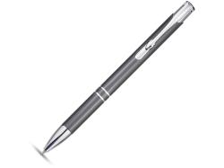 Алюминиевая шариковая кнопочная ручка Moneta, синие чернила, серый