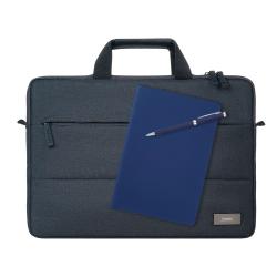 Подарочный набор Forum, синий (сумка, ежедневник, ручка)
