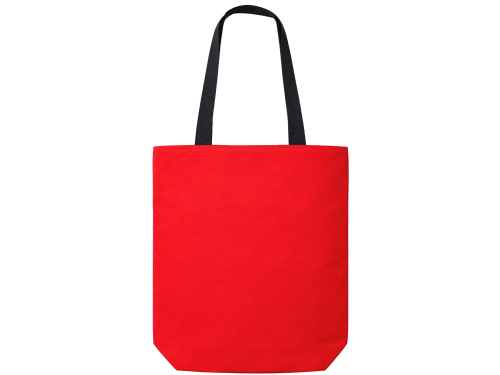 Сумка на молнии Zipper  Neo из хлопка 280 г c карманом на молнии спереди, красный