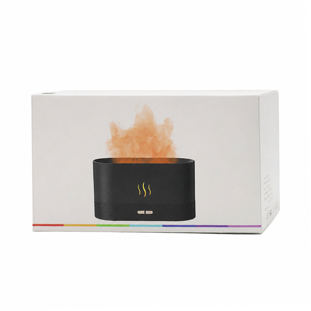 Светодиодный USB увлажнитель-ароматизатор Flame RGB, черный