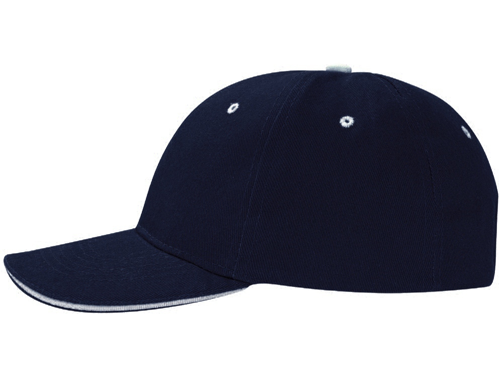 Бейсболка New Castle 6-ти панельная, синий/натуральный