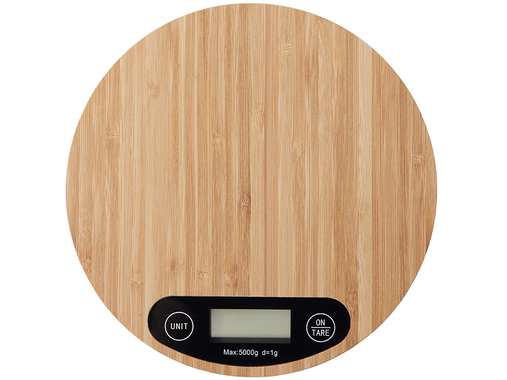 Бамбуковые кухонные весы Scale, натуральный