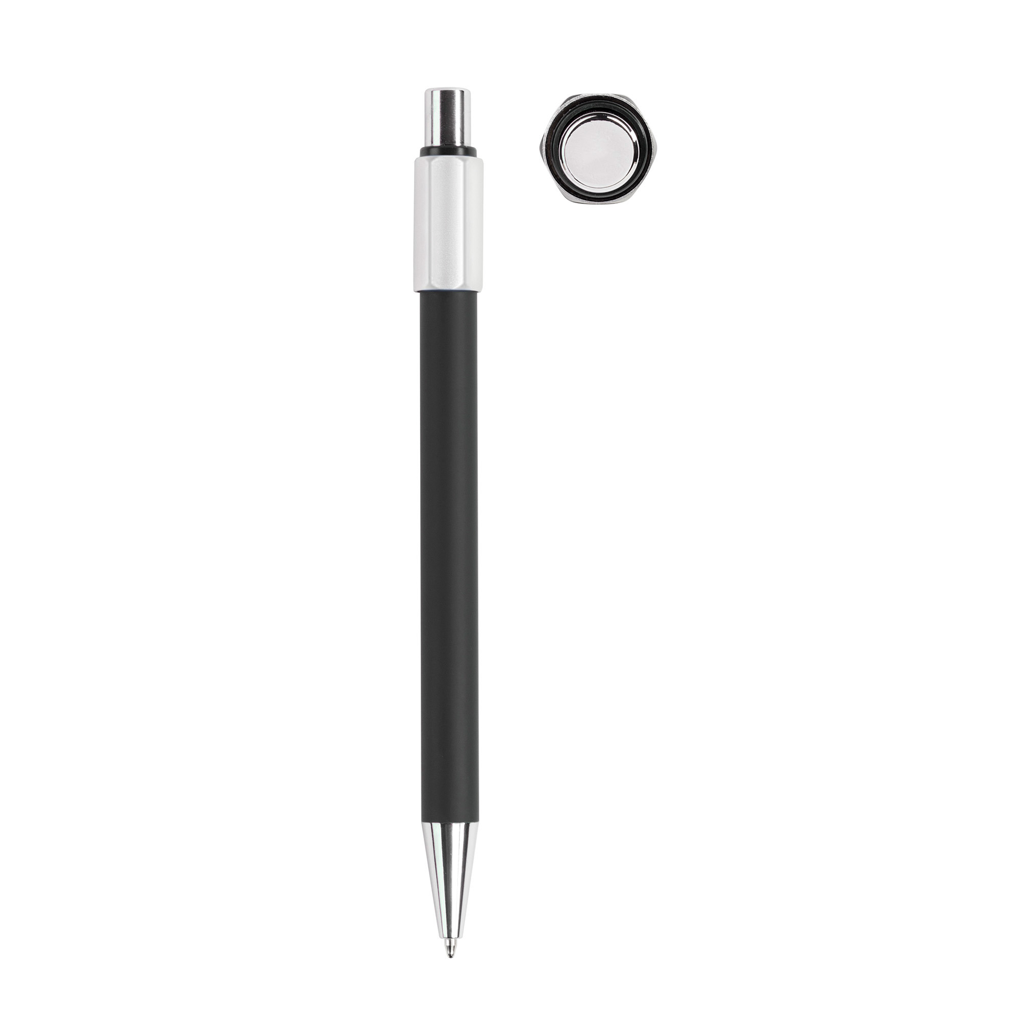 Ручка шариковая "Spin" с 6ти-гранным спиннером, покрытие soft touch
