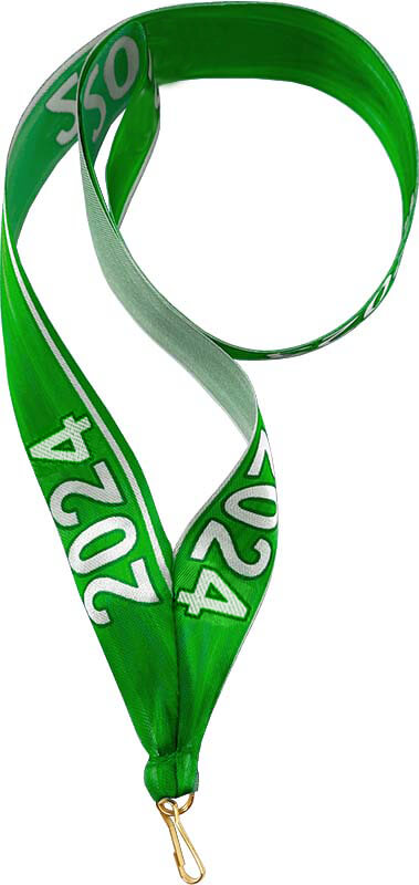Лента для медали 2024 год (зеленая)