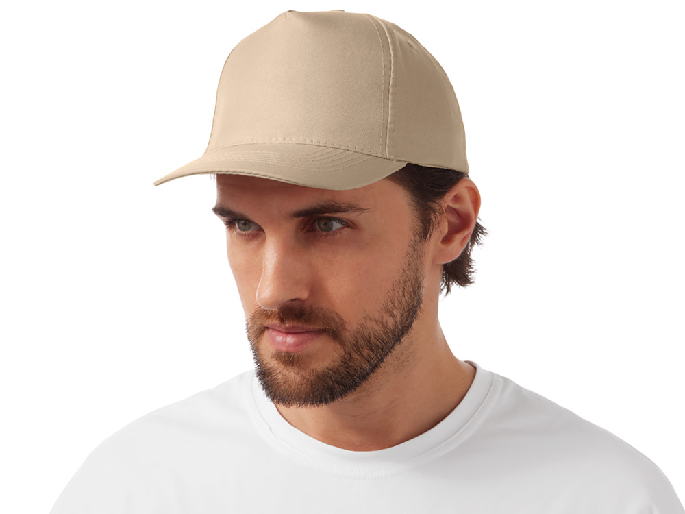 Бейсболка Poly 5-ти панельная 120 гр, песочный