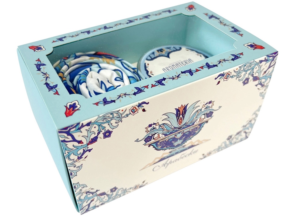 Набор: платок Арабески и свеча Загадка Востока