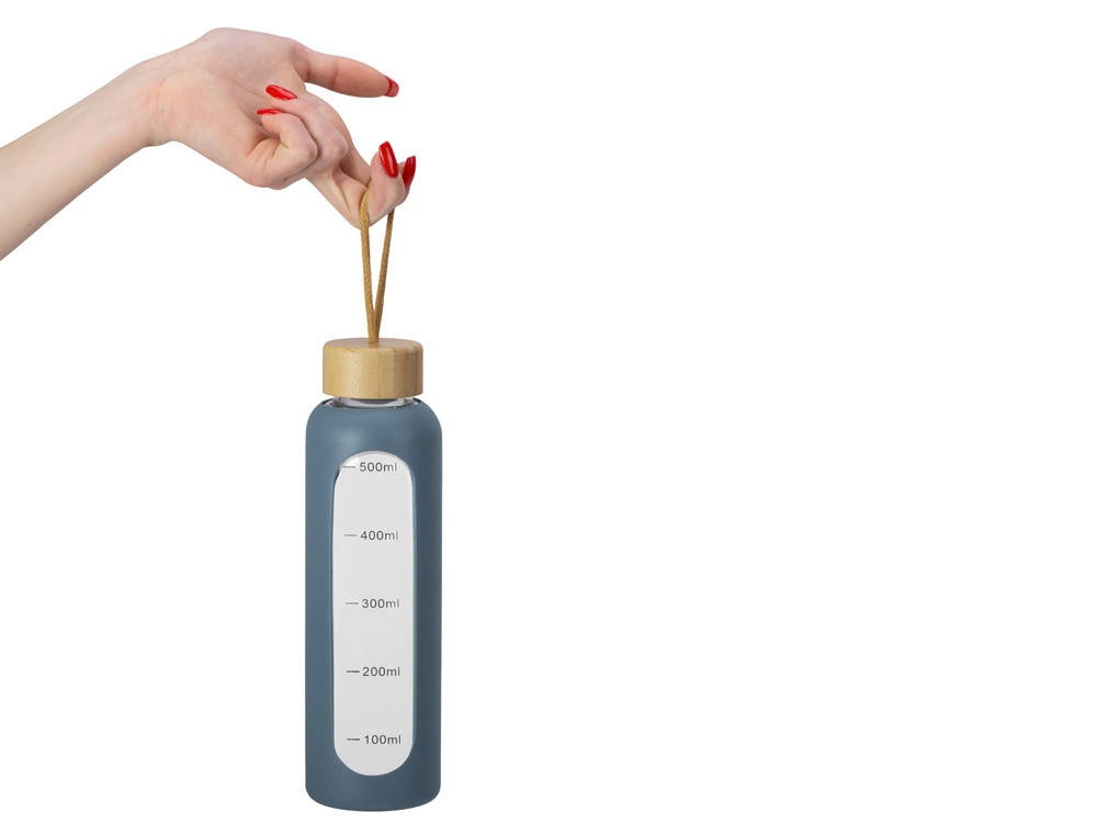 Бутылка из боросиликатного стекла Hangy, 550 мл, антрацит