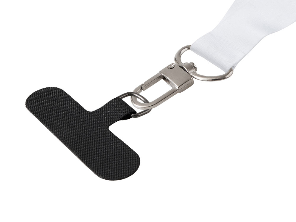 Ланъярд 2,5 см под сублимацию с трендовым карабином, замком обрыва и узким держателем для телефона из ПЭ