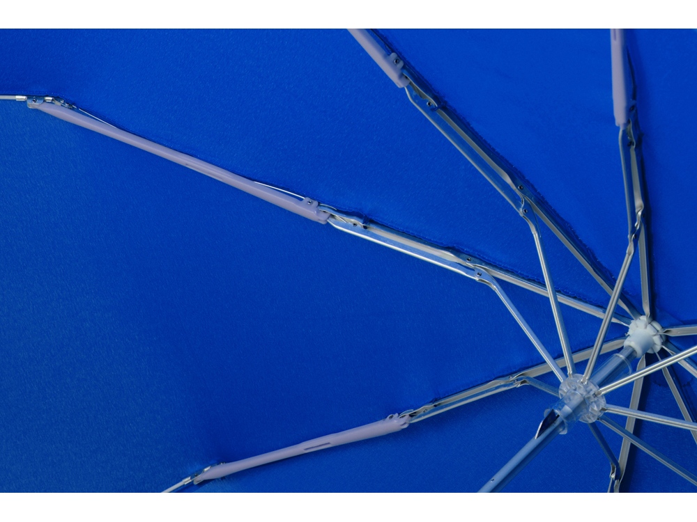 Зонт складной Tempe, механический, 3 сложения, с чехлом, синий