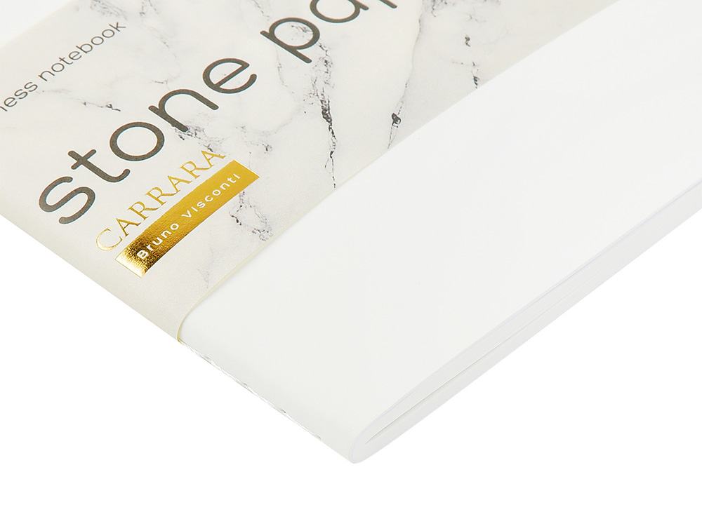 Тетрадь с каменной бумагой А5 Carrara 40 л., линейка, белый Тетрадь с каменной бумагой А5 Carrara 40 л., линейка, белый
