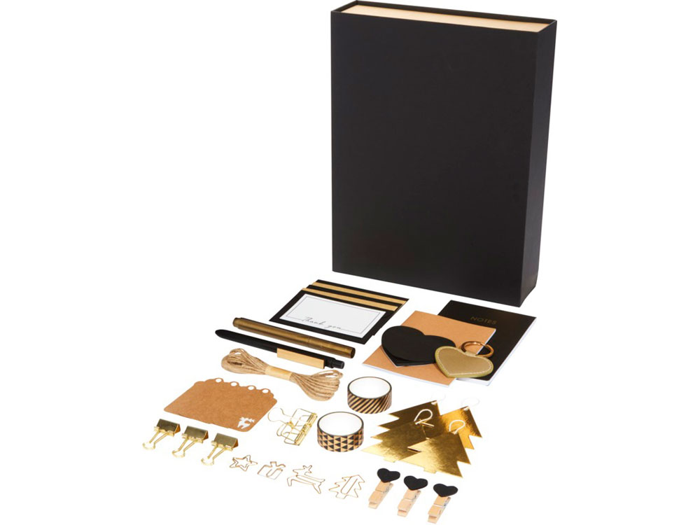 Подарочная коробка Felice с канцелярскими принадлежностями, золотистый