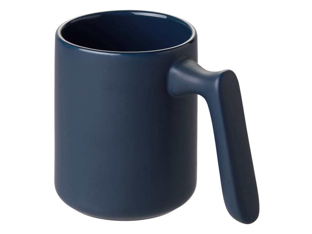 Кружка матовая с прямой ручкой Axio, 360 мл, темно-синий