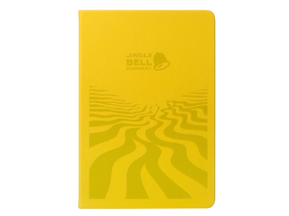 Бизнес-блокнот А5 C2 soft-touch, желтый, с УФ печатью