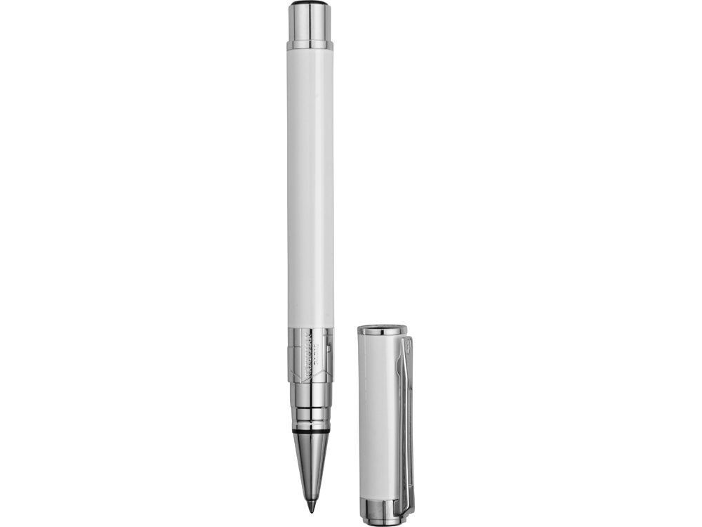 Ручка роллер Waterman Perspective Pure White CT F, белый/серебристый