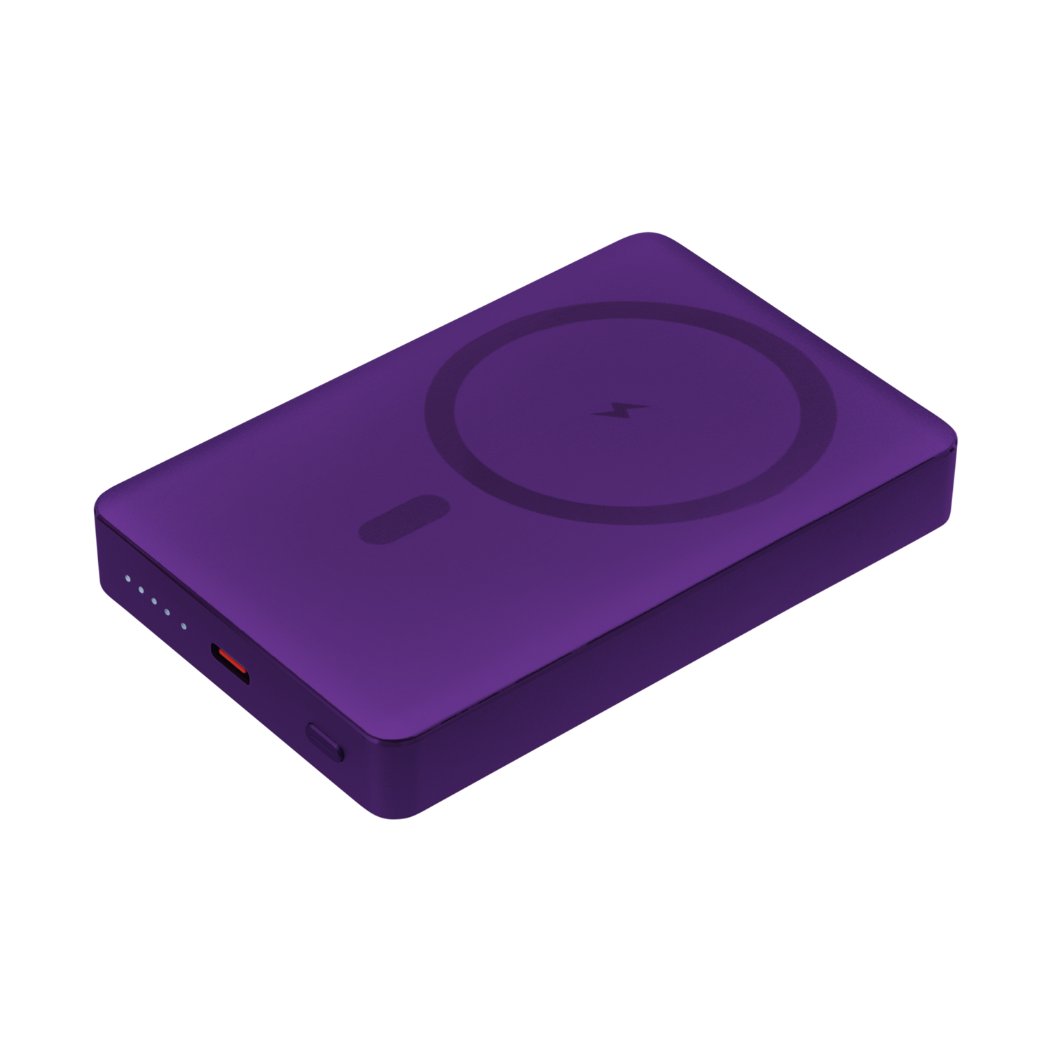 Внешний аккумулятор Атлантис Плюс PD (Atlantis PD Plus) 10000mAh с функцией беспроводной зарядки 15W, фиолетовый
