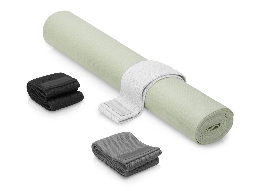 Подарочный набор с ковриком и фитнес резинками Virasana, оливковый Подарочный набор с ковриком и фитнес резинками Virasana, оливковый
